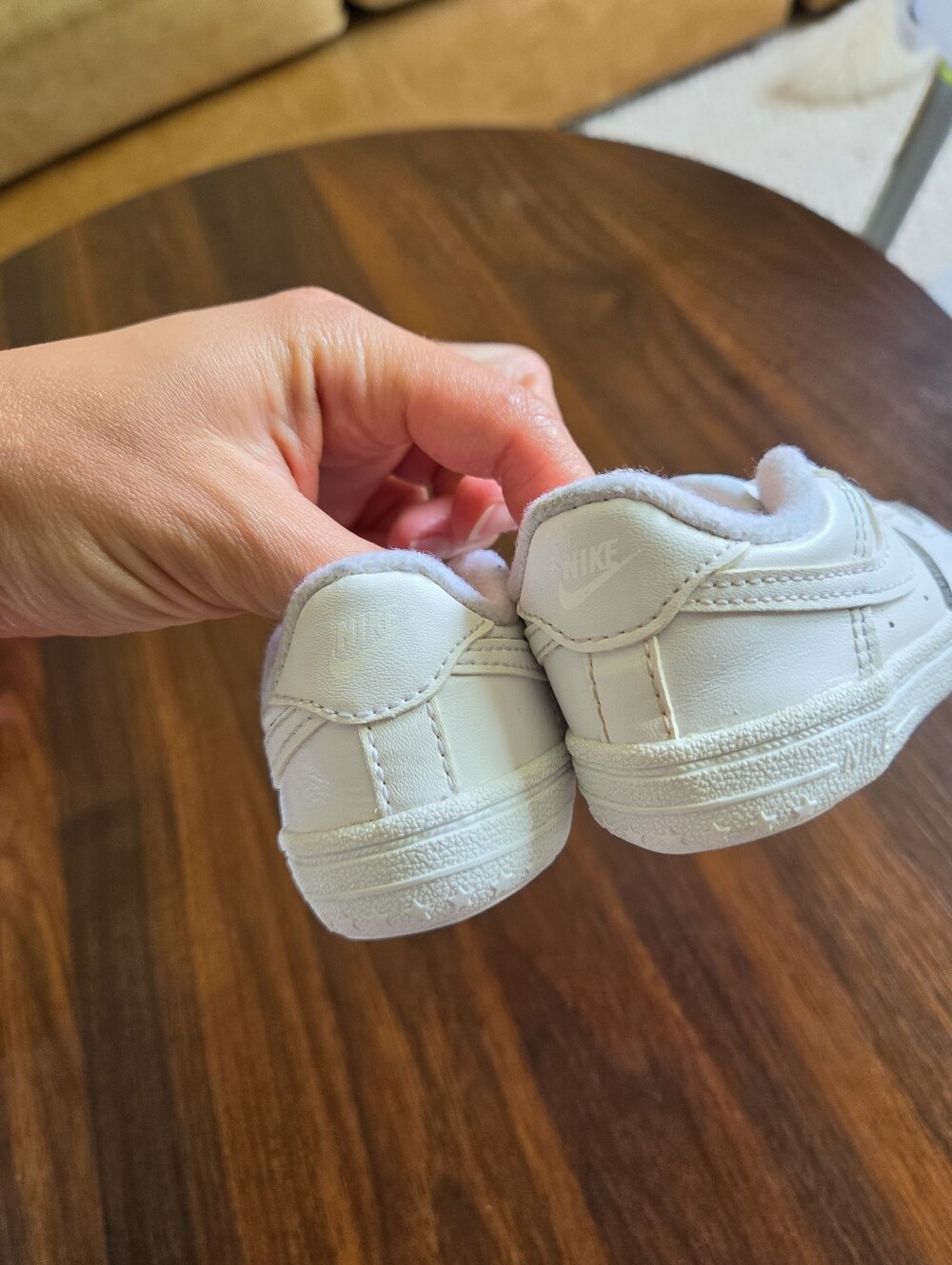 Nike Air Force 1 Crib Shoes – Triple White Size 3C Baby Unisex Boy Girl - Picture 3 of 9